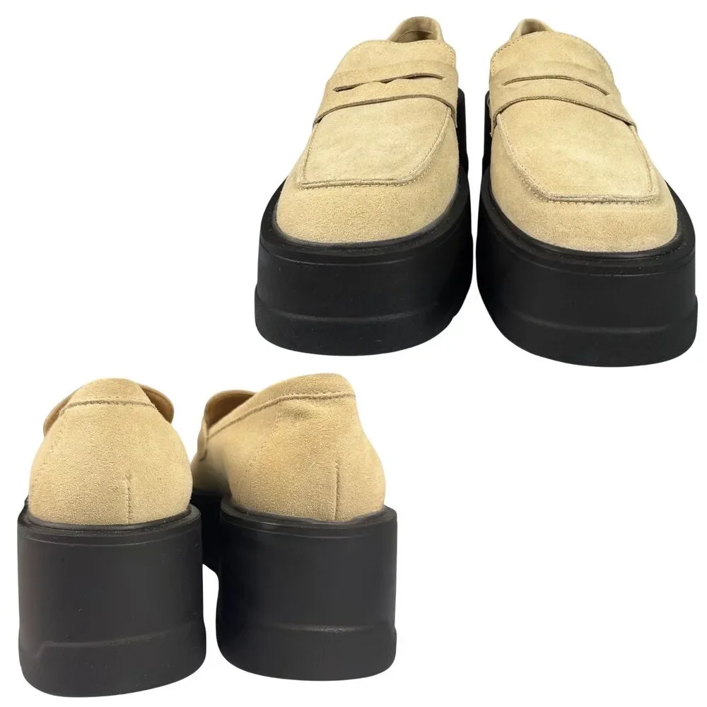 NEW Free People Women’s Loafer Nico Platform Cappuccino Suede‎ 39/8.5 Chunky Y2K